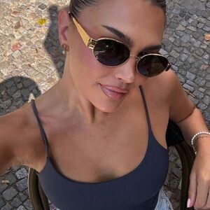 1PC Vintage Oval Fashion Glasses For Women Small Metal Frame Fashion Glasses